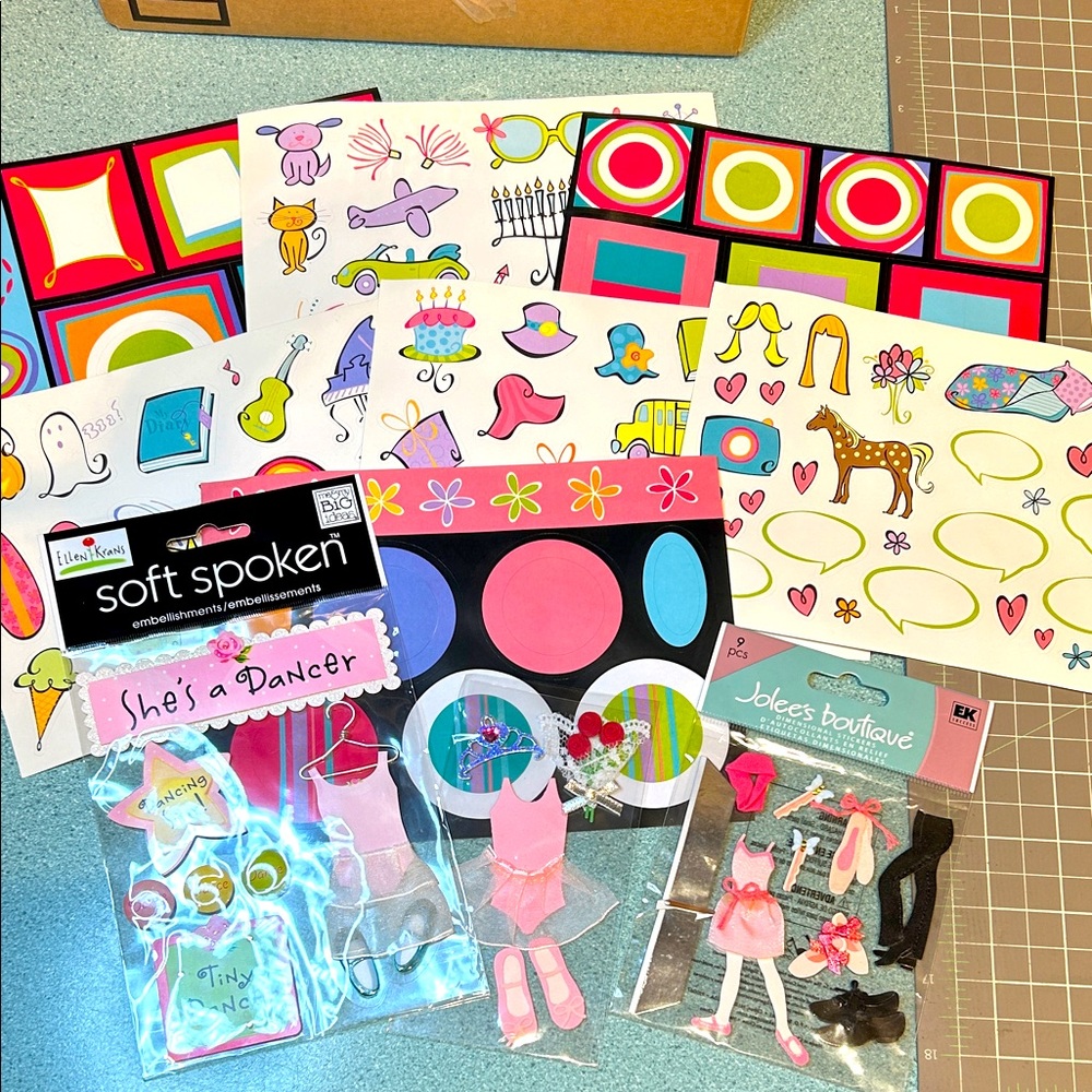 Dancing Girls Scrapbooking Stickers